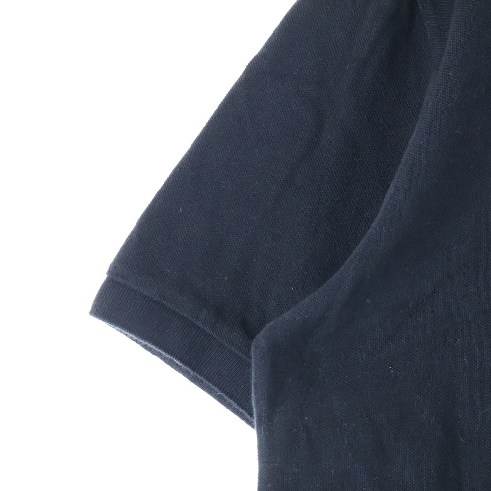 FRED PERRY(フレッドペリー) フロントロゴ刺繍 コットン ポロシャツ ブラック