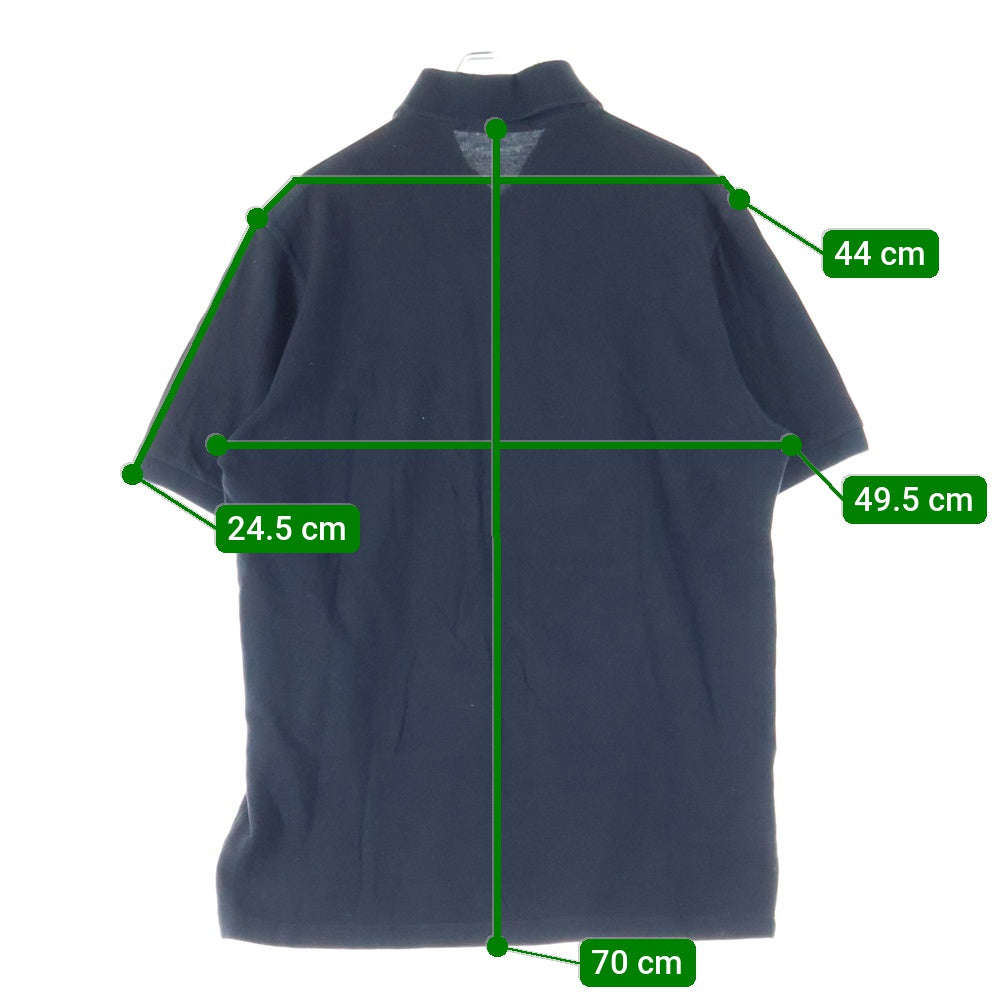 FRED PERRY(フレッドペリー) フロントロゴ刺繍 コットン ポロシャツ ブラック