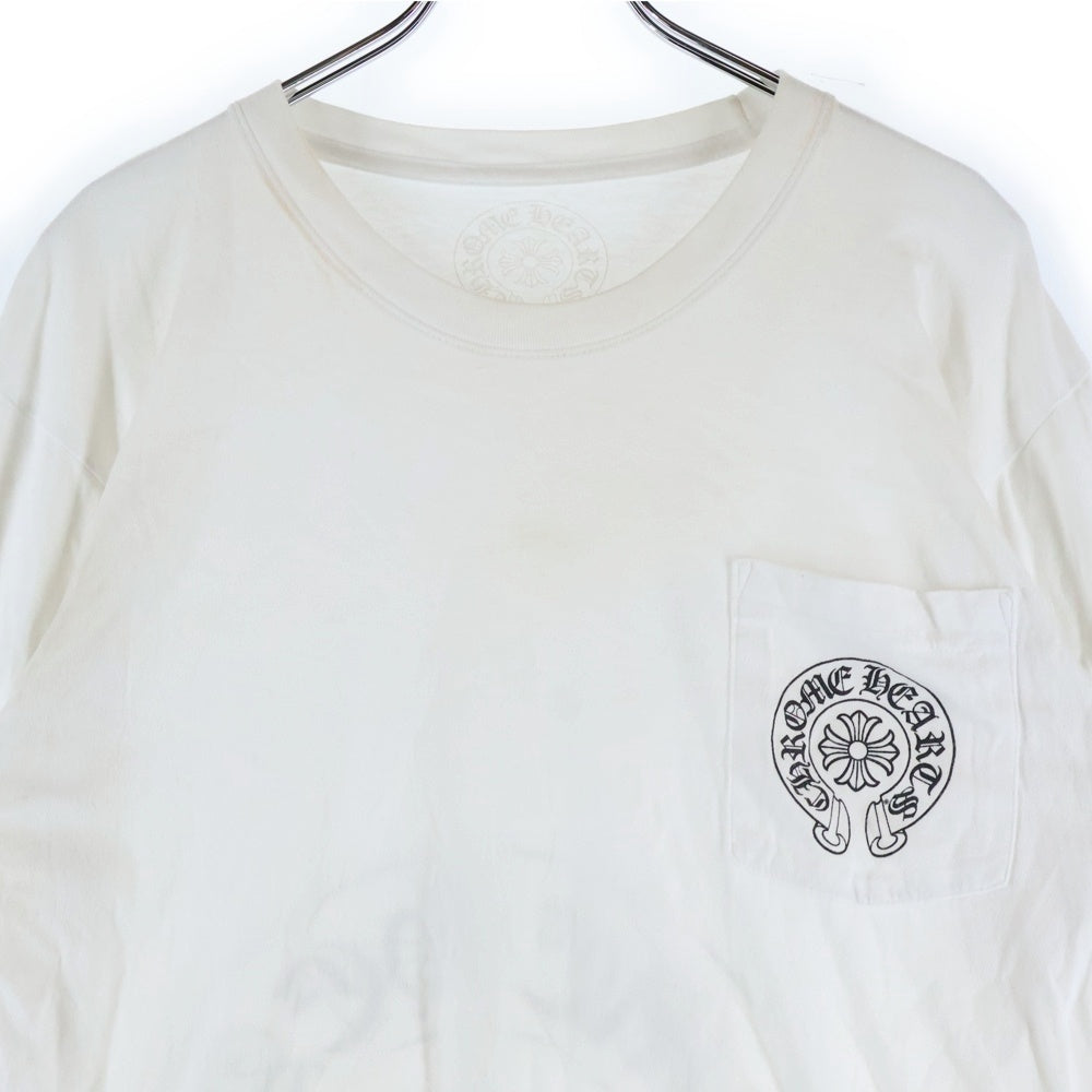 CHROME HEARTS(クロムハーツ) Multi Color Horseshoe L/S Tee マルチカラー ホースシュー プリント ロングスリーブ Tシャツ 長袖カットソー ホワイト