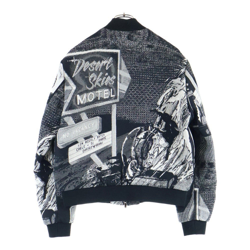 EMPORIO ARMANI(エンポリオアルマーニ) 総柄 ジップアップ ブルゾンジャケット ブラック I1R310 I1019