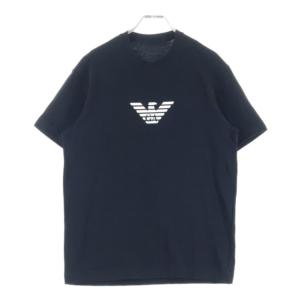 GIORGIO ARMANI(ジョルジオアルマーニ) 両面プリント クルーネック 半袖Tシャツ ブラック 3L1TCV 1JUFZ
