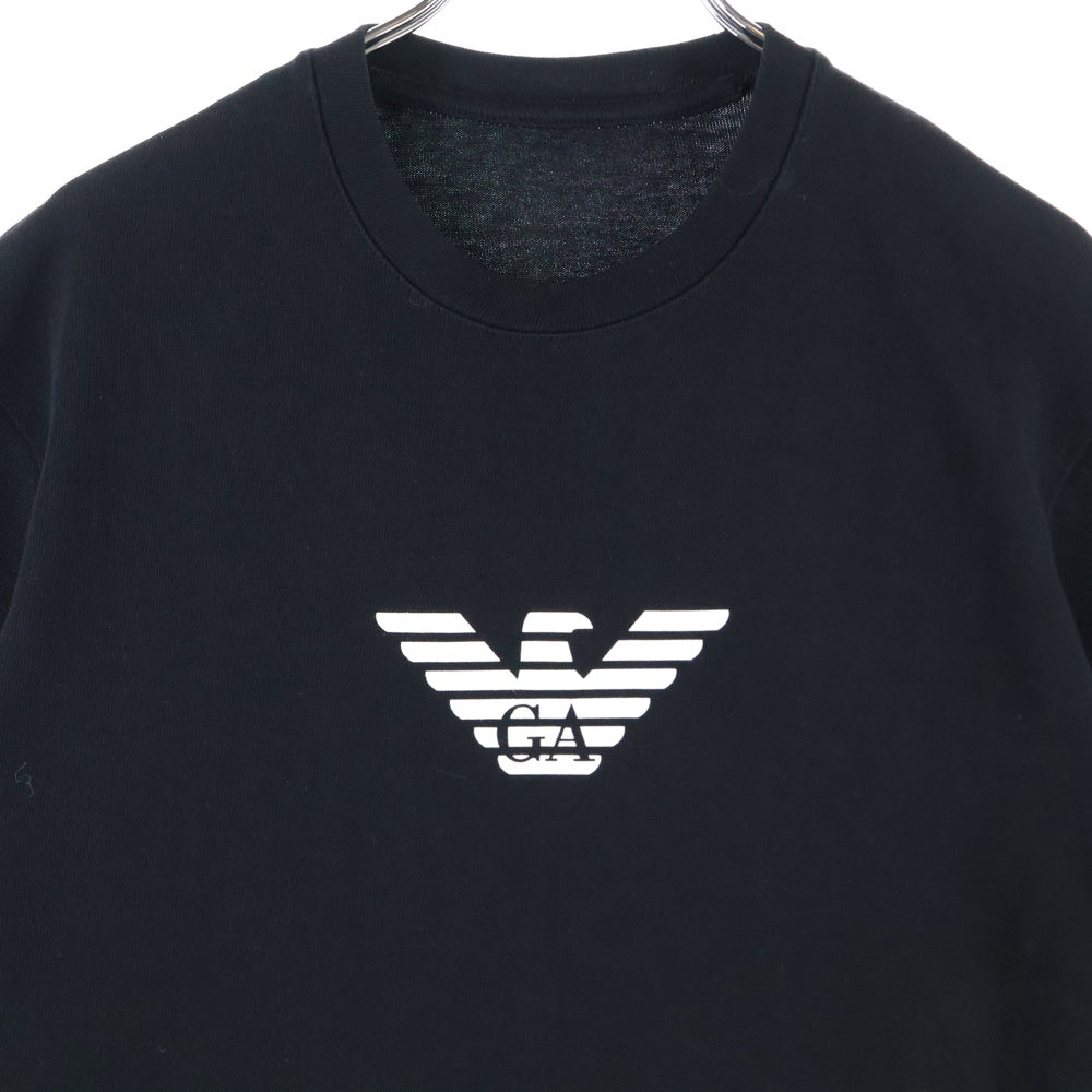 GIORGIO ARMANI(ジョルジオアルマーニ) 両面プリント クルーネック 半袖Tシャツ ブラック 3L1TCV 1JUFZ