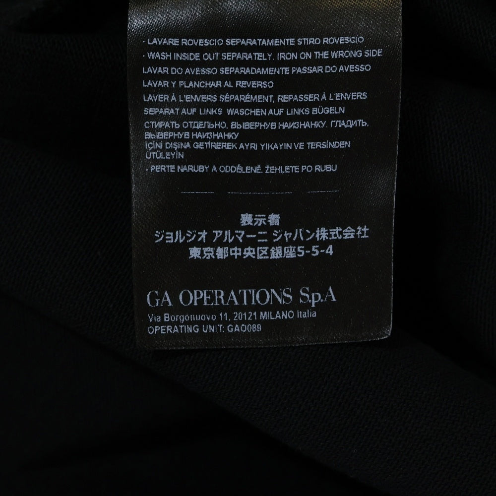 GIORGIO ARMANI(ジョルジオアルマーニ) 両面プリント クルーネック 半袖Tシャツ ブラック 3L1TCV 1JUFZ