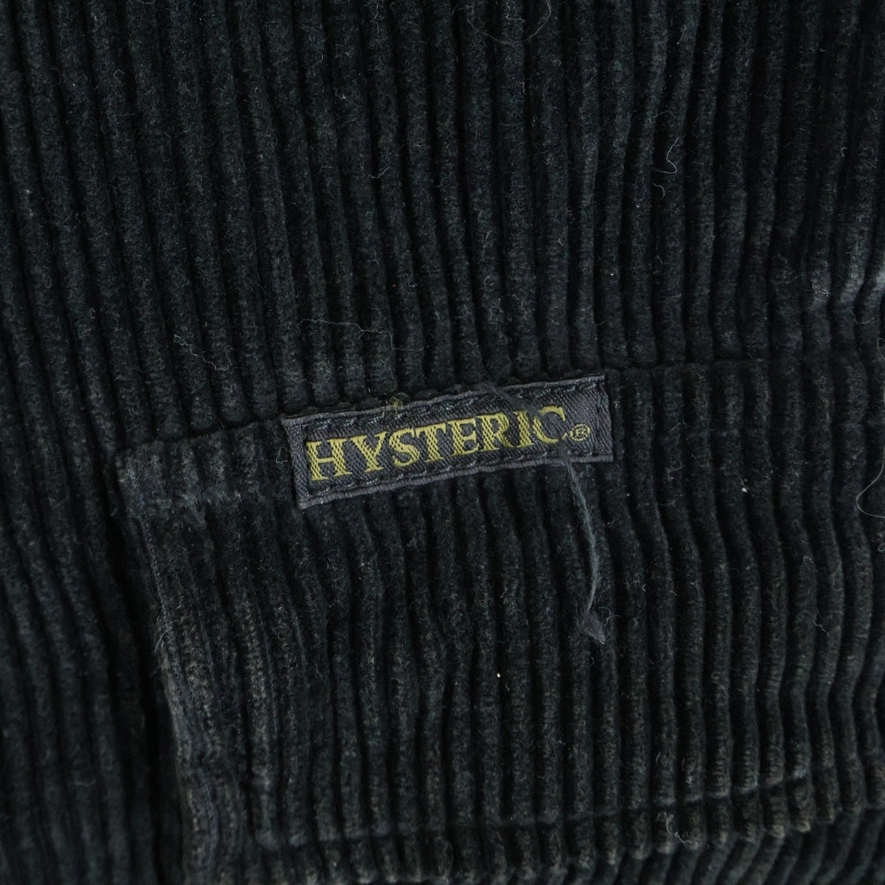HYSTERIC GLAMOUR(ヒステリックグラマー) コーデュロイ 6ポケットカーゴパンツ TYPE M-65 ブラック 02243AP07