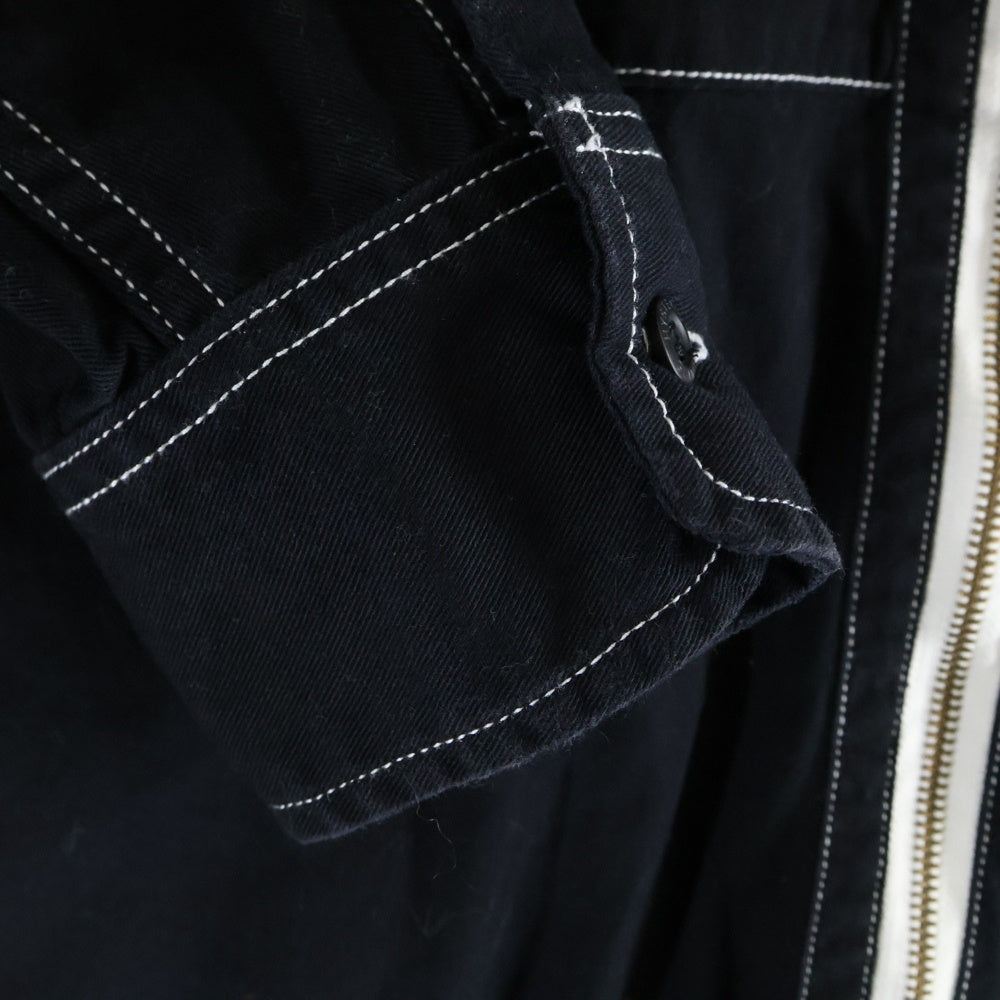 HYSTERIC GLAMOUR(ヒステリックグラマー) SOUND AND VISION ワッペン オールインワン つなぎ ブラック 02251AS01