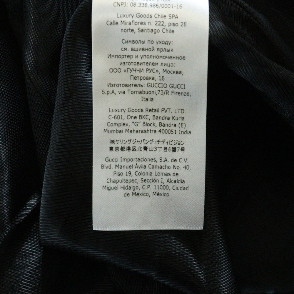 GUCCI(グッチ) イニシャルラインストーン ウール ケープコート ブラック 622522 ZAEF6