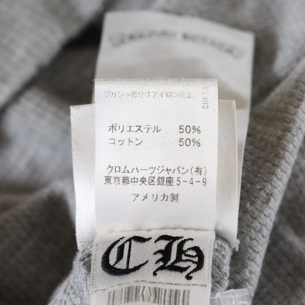 CHROME HEARTS(クロムハーツ) Thermal L S 袖ロゴプリントサーマル長袖カットソー グレー