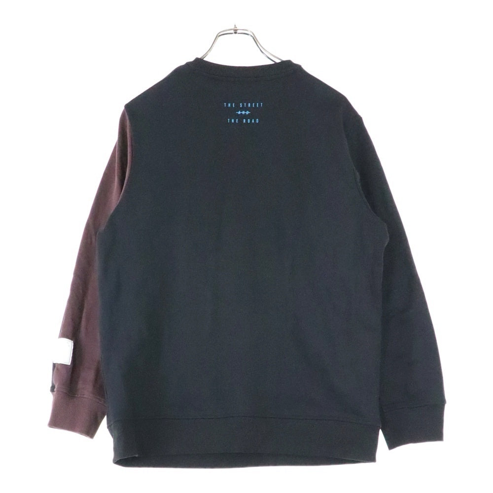 MAISON MIHARAYASUHIRO(メゾンミハラヤスヒロ) ×FILA フィラ パッチワーク プルオーバー スウェット トレーナー ブラック P07SW202