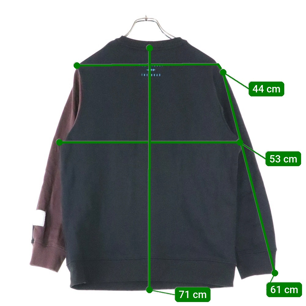 MAISON MIHARAYASUHIRO(メゾンミハラヤスヒロ) ×FILA フィラ パッチワーク プルオーバー スウェット トレーナー ブラック P07SW202