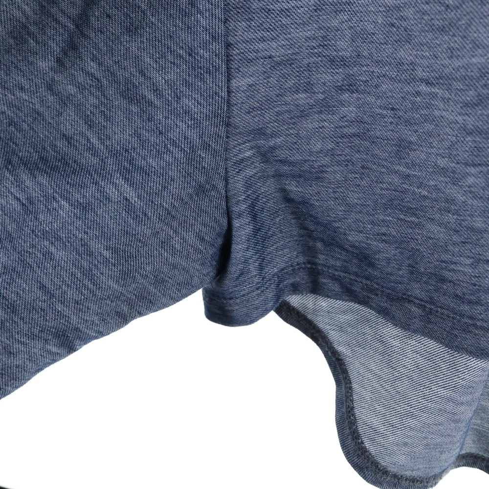 MIHARA YASUHIRO(ミハラヤスヒロ) 双子 ポケット付き クルーネック 半袖Tシャツ ブルー 61673855