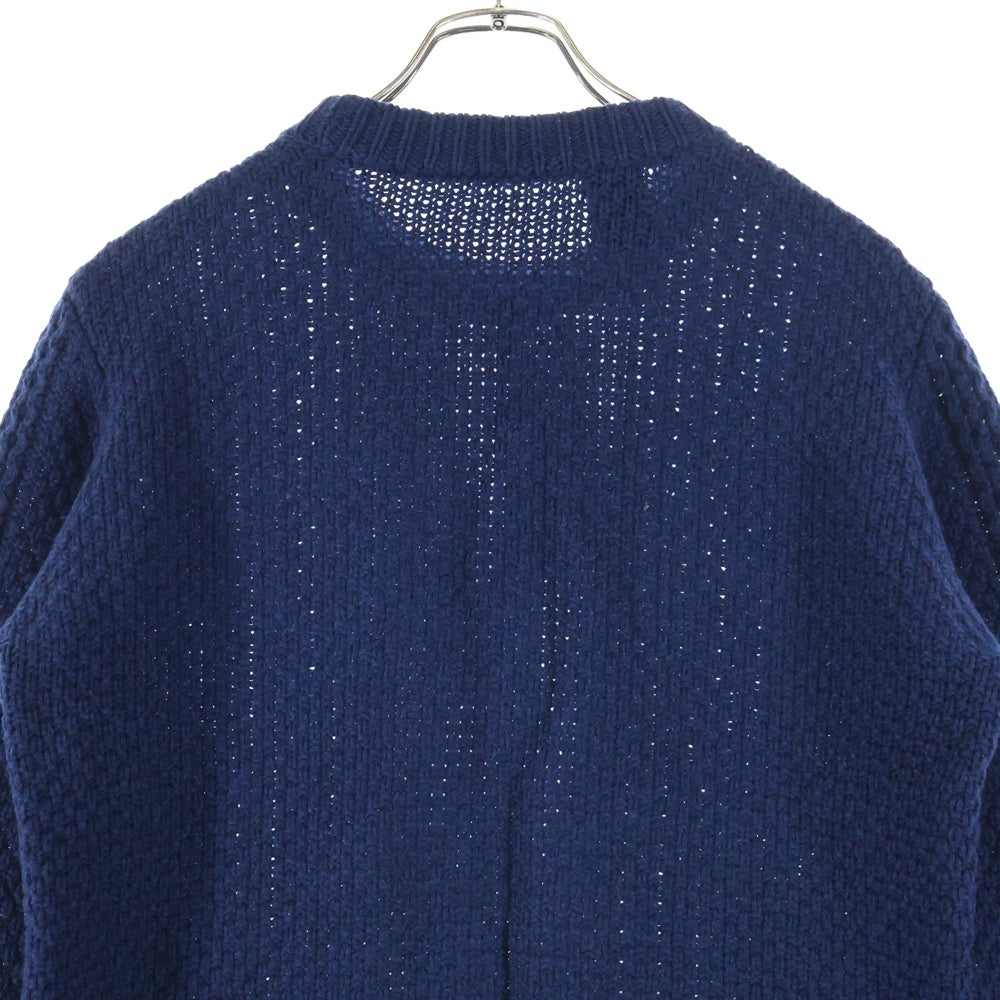 N.HOOLYWOOD(エヌハリウッド) COMPILE クルーネック 長袖 ケーブルニット ブルー 232-KT02
