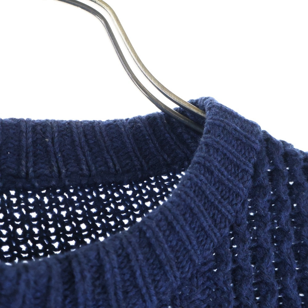 N.HOOLYWOOD(エヌハリウッド) COMPILE クルーネック 長袖 ケーブルニット ブルー 232-KT02