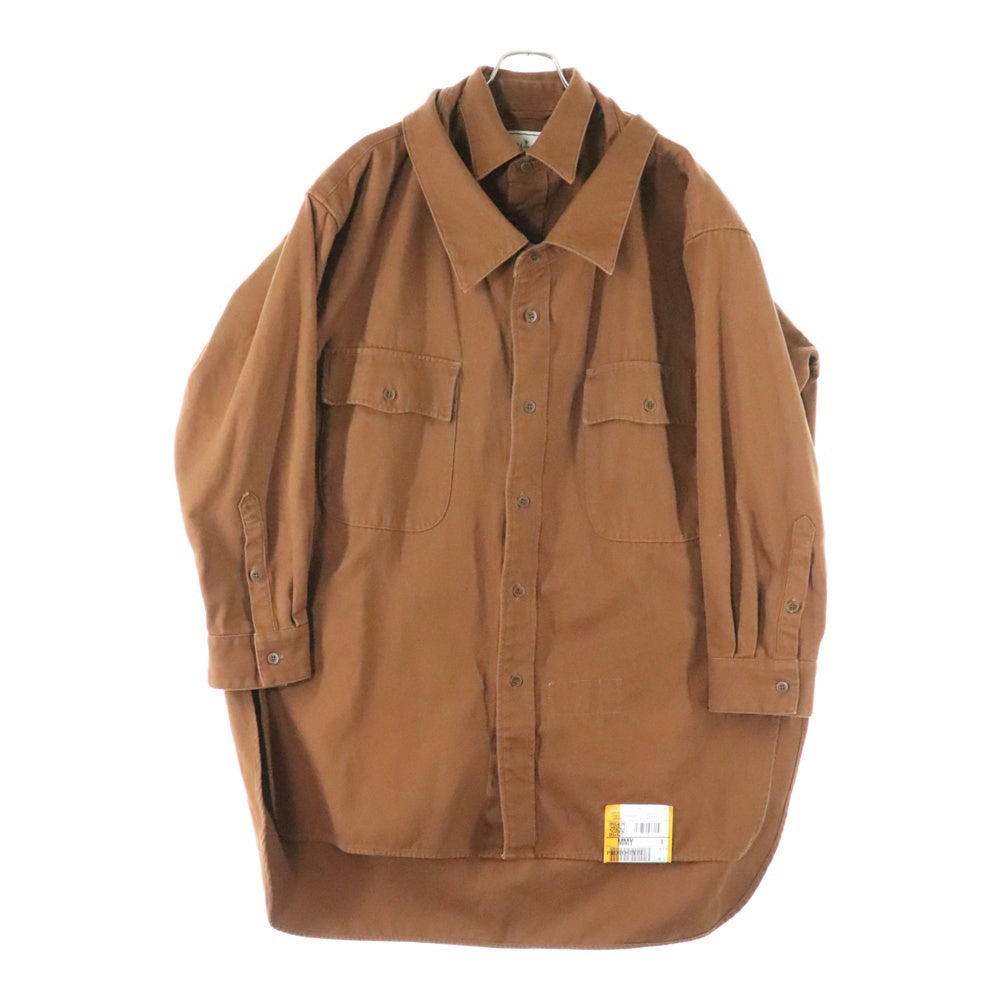 MAISON MIHARAYASUHIRO(メゾンミハラヤスヒロ) オーバーサイズ レイヤード 長袖シャツジャケット ブラウン A01SH151