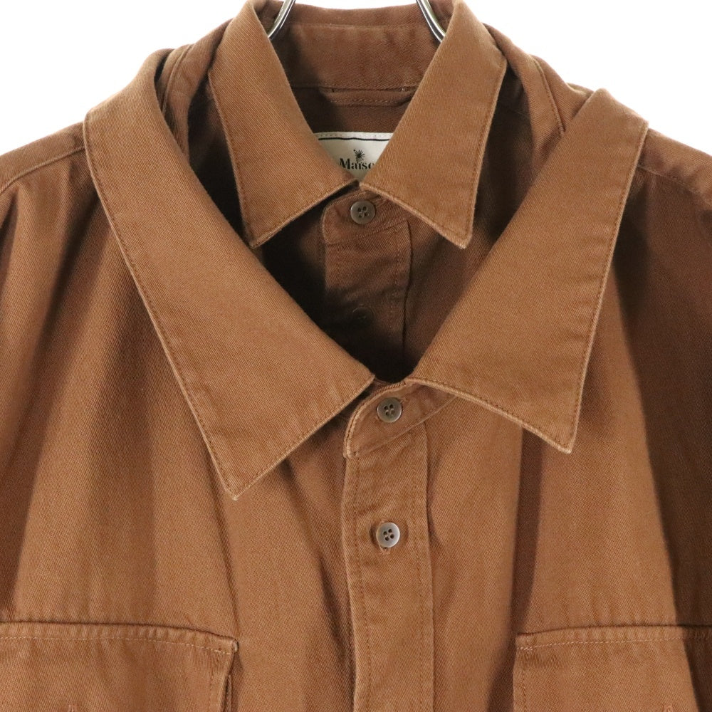 MAISON MIHARAYASUHIRO(メゾンミハラヤスヒロ) オーバーサイズ レイヤード 長袖シャツジャケット ブラウン A01SH151