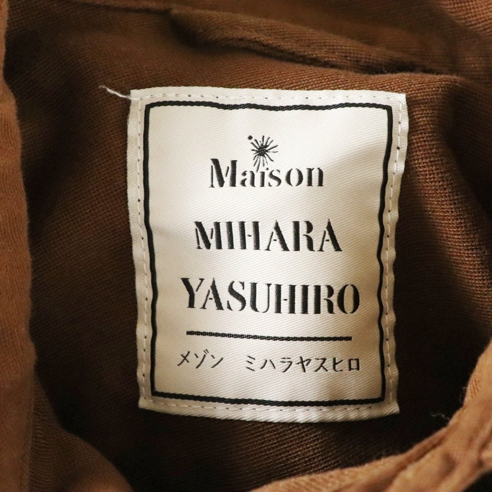 MAISON MIHARAYASUHIRO(メゾンミハラヤスヒロ) オーバーサイズ レイヤード 長袖シャツジャケット ブラウン A01SH151