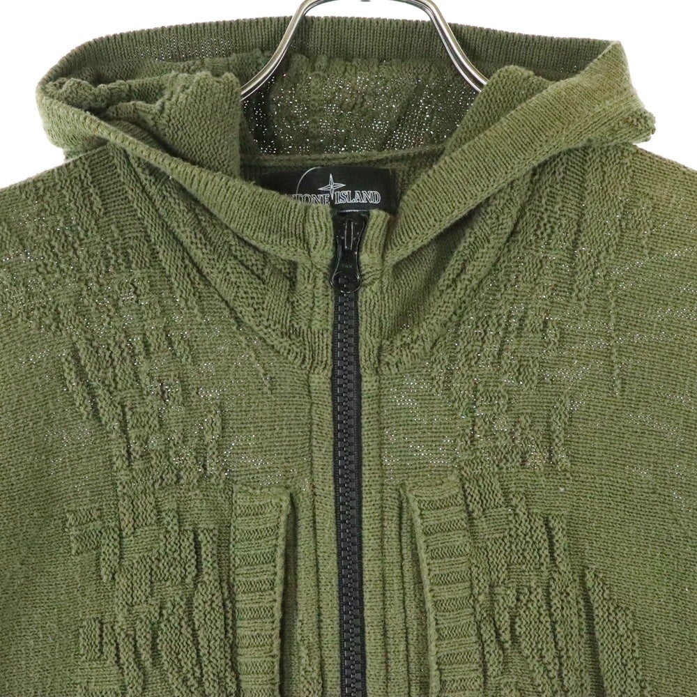STONE ISLAND(ストーンアイランド) 袖ロゴワッペン付 ニット ジップ