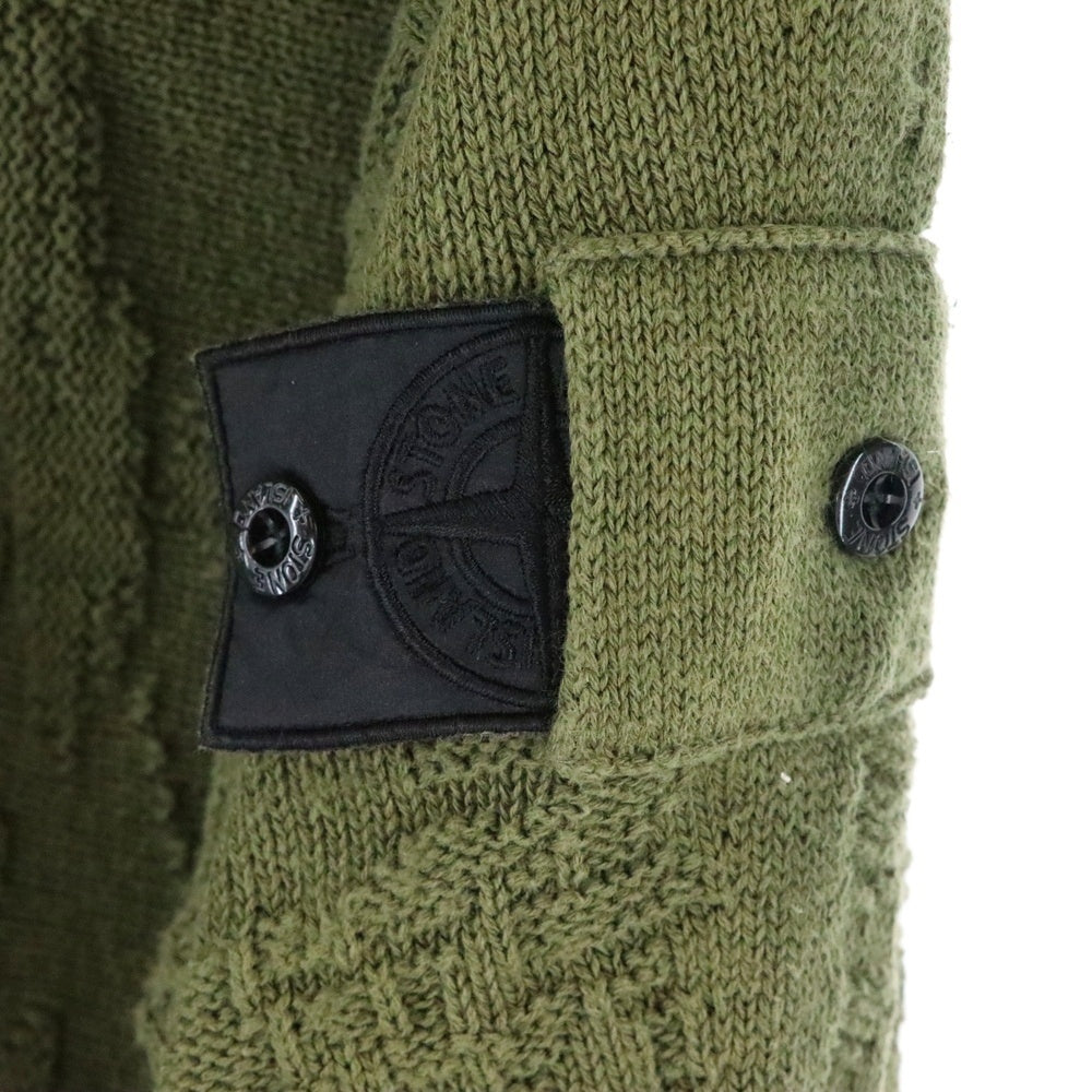 STONE ISLAND(ストーンアイランド) 袖ロゴワッペン付 ニット ジップ