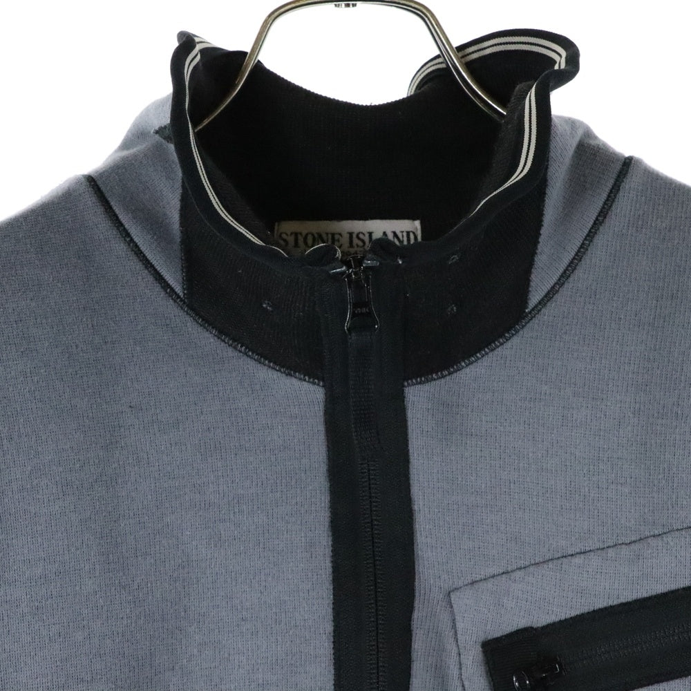 STONE ISLAND(ストーンアイランド) 袖ロゴワッペン ジップアップ フリースジャケット グレー 52156Q40 17