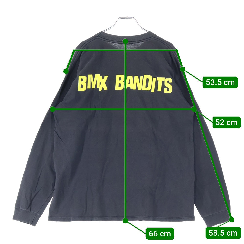VINTAGE(ヴィンテージ) 90s BMX BANDITS L/S TEE バンドT 長袖 クルーネック ロンT ブラック