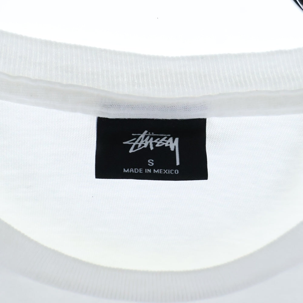 STUSSY(ステューシー) ロゴプリント 半袖 クルーネック Tシャツ ホワイト