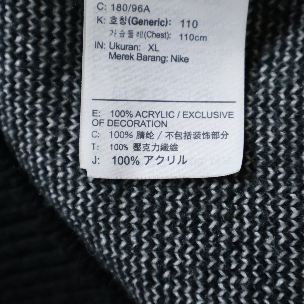 SUPREME(シュプリーム) ×NIKE 19SS Swoosh sweater セーター ニット クルーネック ブラック BV7549-010