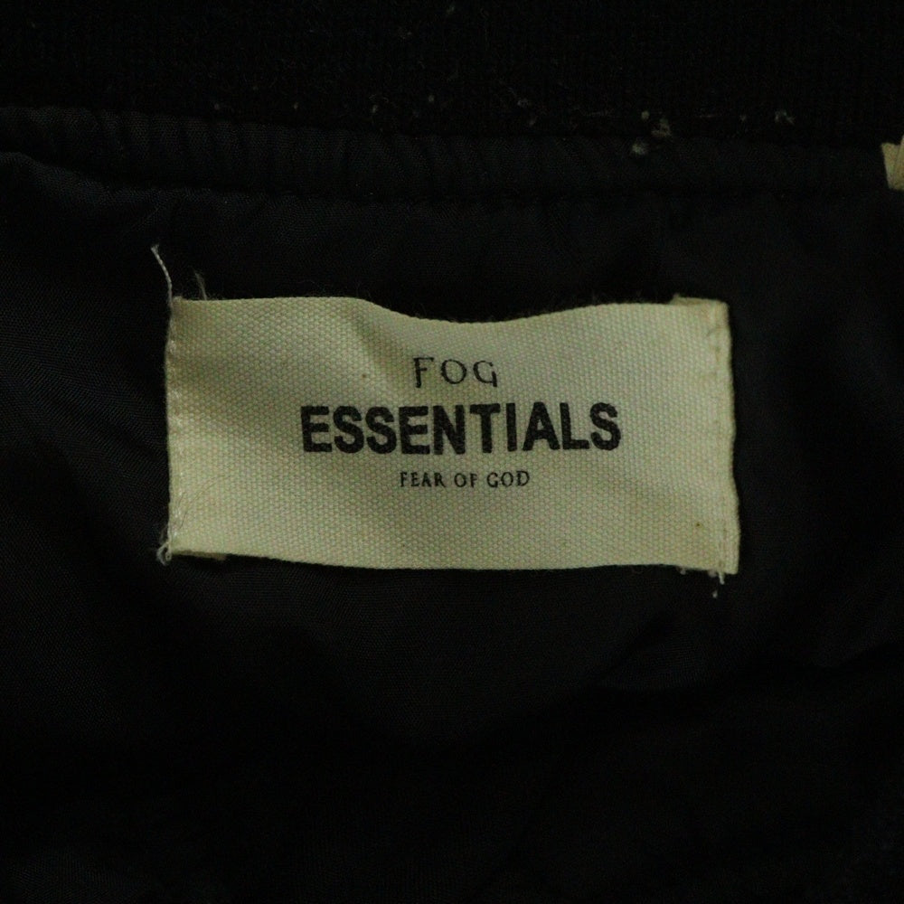 ESSENTIALS FEAR OF GOD(エッセンシャル フィアオブゴッド) バックロゴプリント ボンバージャケット MA-1 フライトジャケット アウター ブラック
