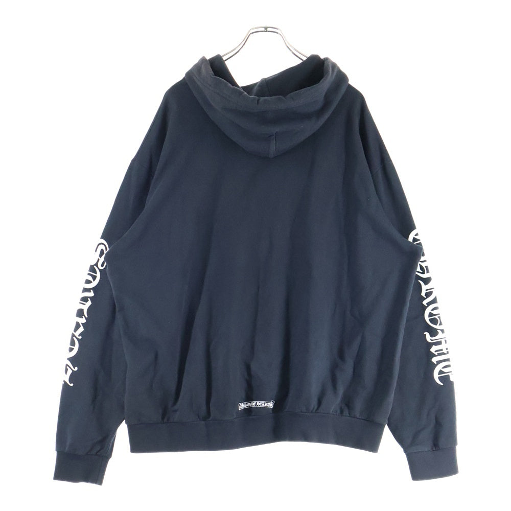 CHROME HEARTS(クロムハーツ) SWTSHRT PLVR スリーブロゴ プリント スウェット プルオーバー パーカー ブラック