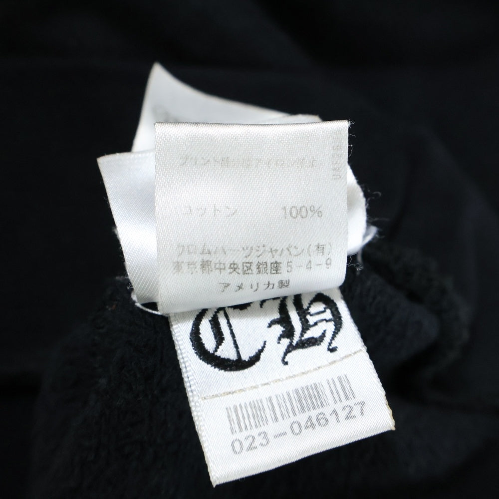 CHROME HEARTS(クロムハーツ) SWTSHRT PLVR スリーブロゴ プリント スウェット プルオーバー パーカー ブラック