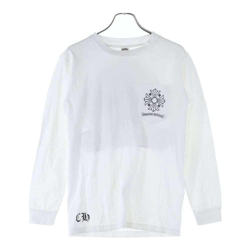 CHROME HEARTS(クロムハーツ) CH PLUS CHプラスプリント クルーネック 長袖Tシャツ ホワイト