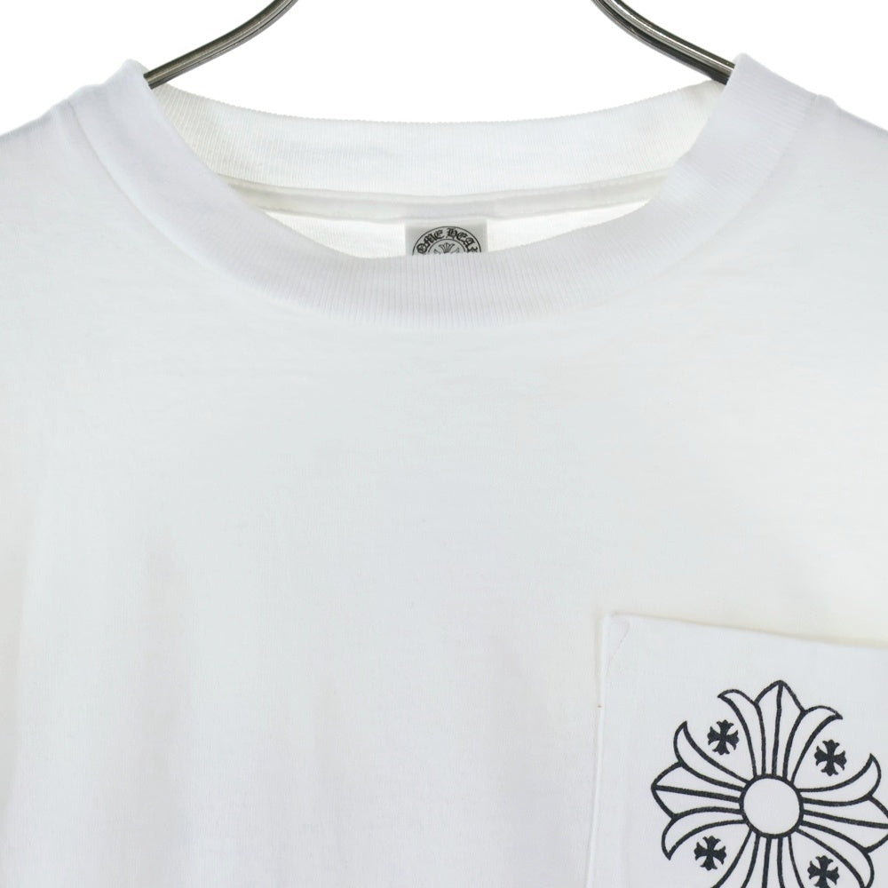 CHROME HEARTS(クロムハーツ) CH PLUS CHプラスプリント クルーネック 長袖Tシャツ ホワイト