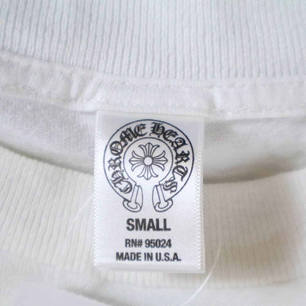 CHROME HEARTS(クロムハーツ) CH PLUS CHプラスプリント クルーネック 長袖Tシャツ ホワイト