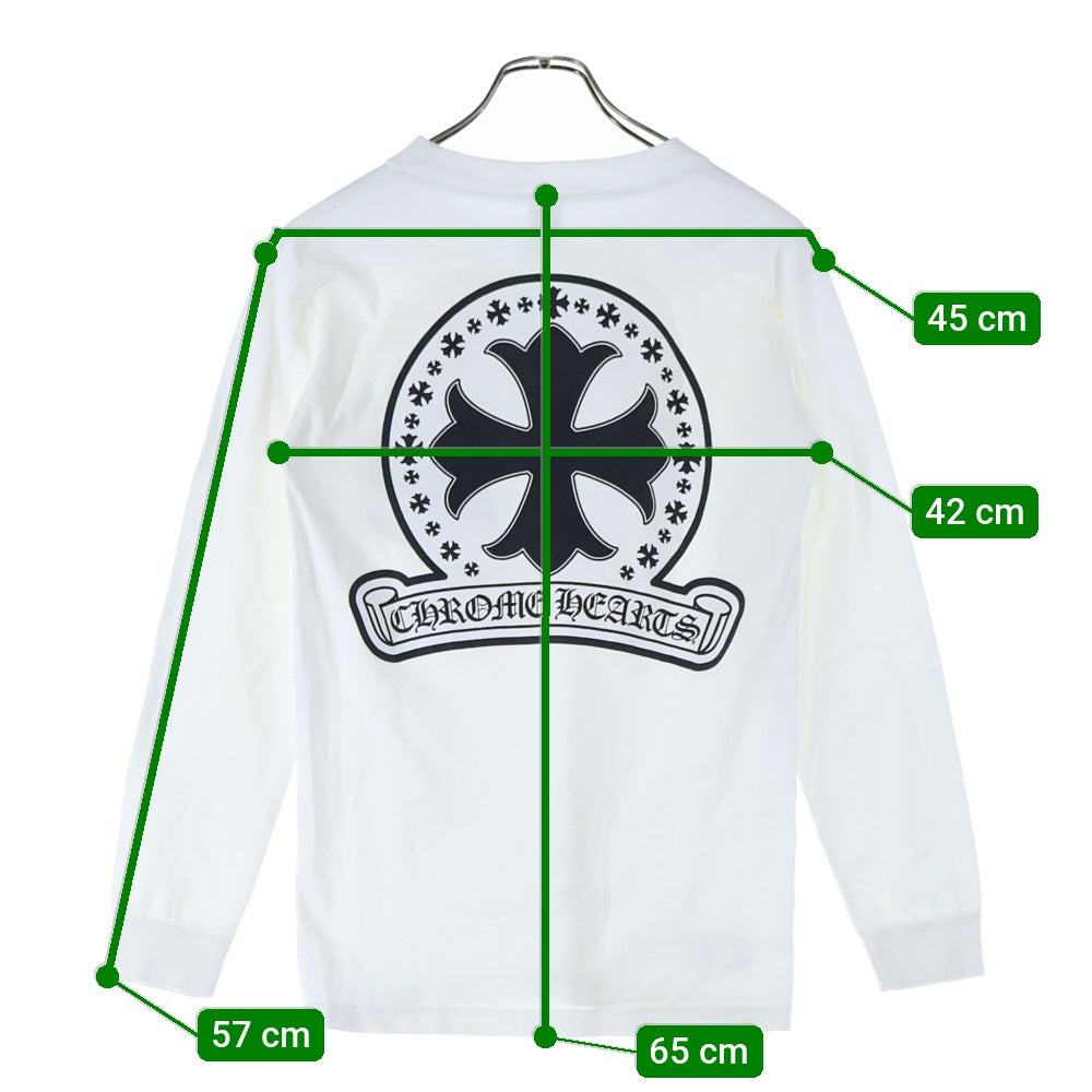 CHROME HEARTS(クロムハーツ) CH PLUS CHプラスプリント クルーネック 長袖Tシャツ ホワイト