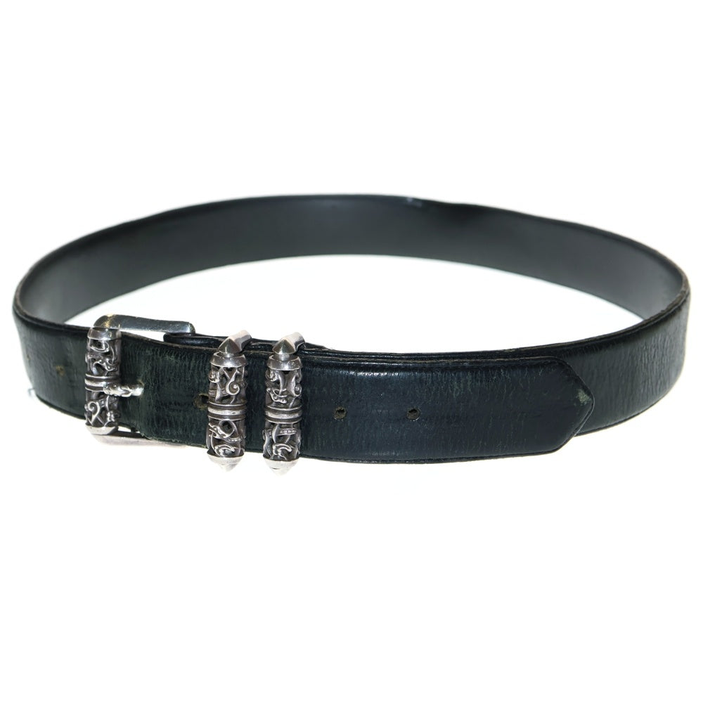 CHROME HEARTS(クロムハーツ) レザーベルト BLT CLT ROLLER 3PC/3PCケルティックローラー ブラック