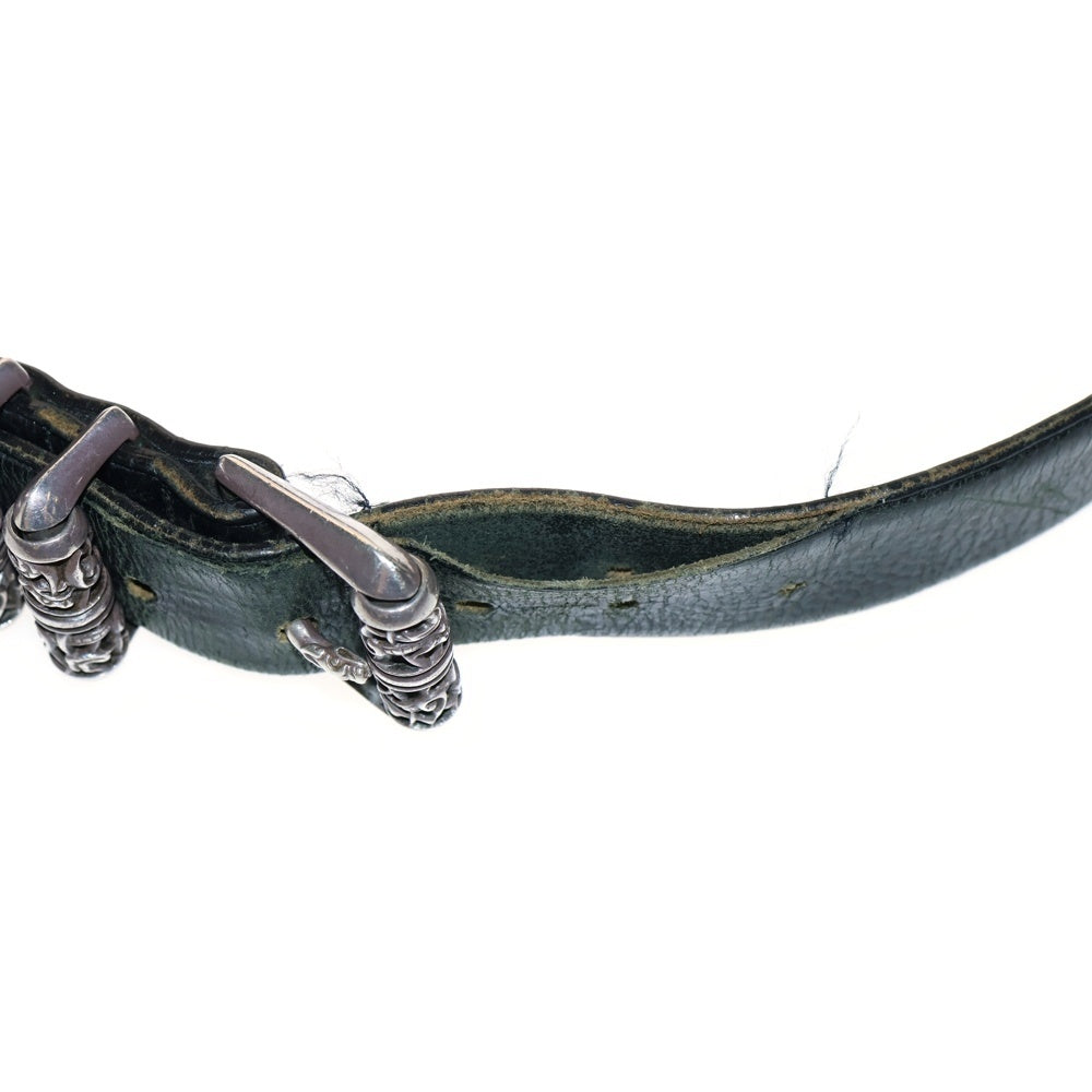 CHROME HEARTS(クロムハーツ) レザーベルト BLT CLT ROLLER 3PC/3PCケルティックローラー ブラック