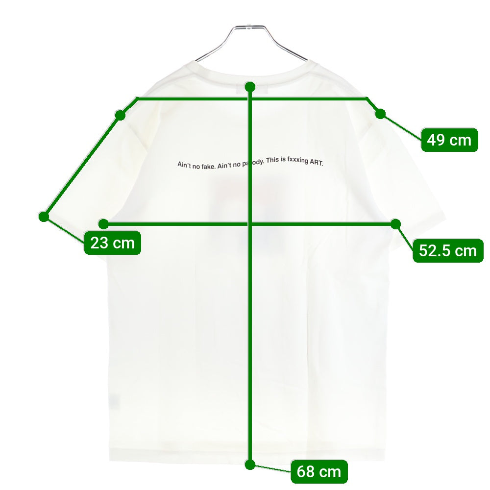 GOD SELECTION XXX(ゴッドセレクショントリプルエックス) フロントプリント クルーネック 半袖Tシャツ ホワイト GX-A20-ST-22