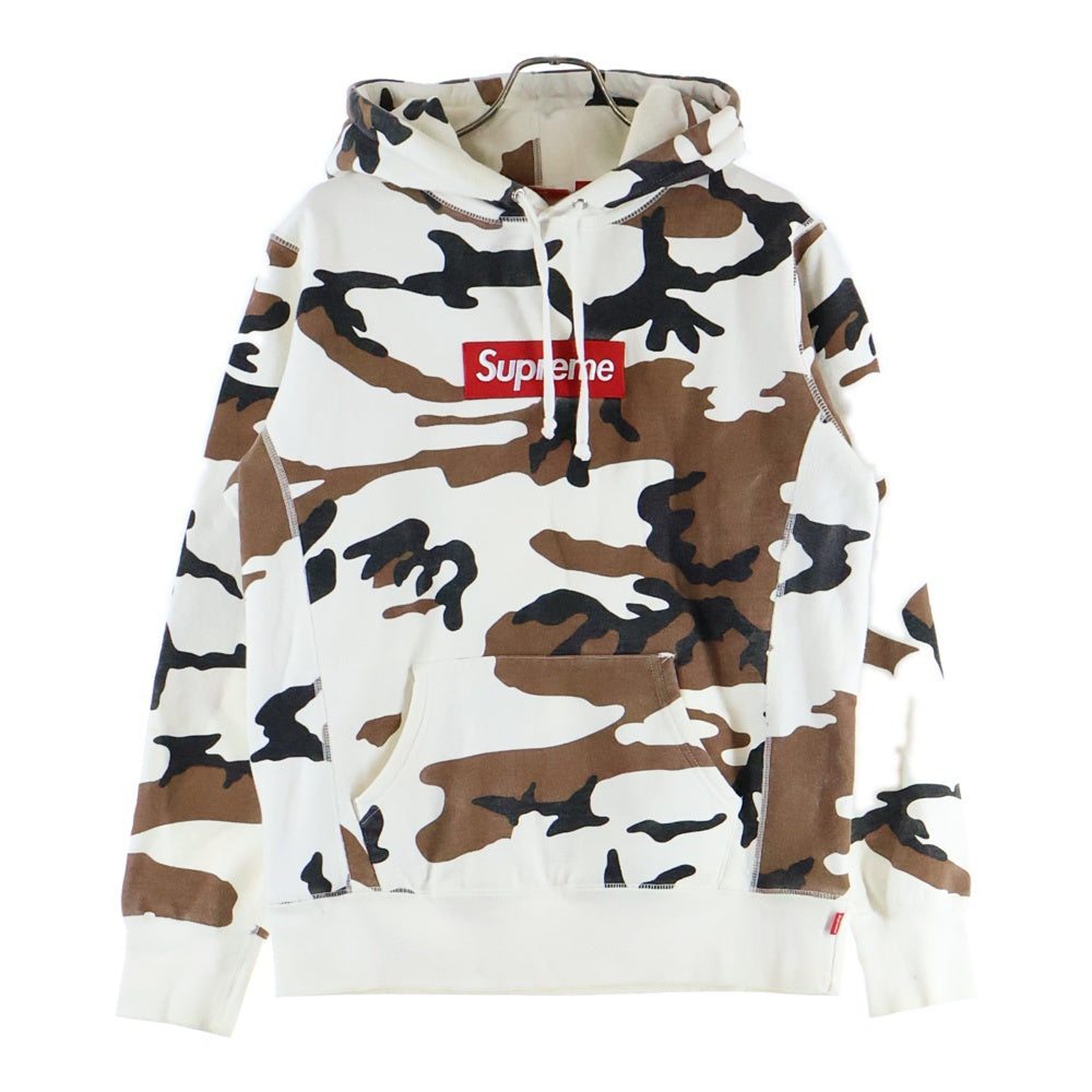 SUPREME(シュプリーム) 16AW Box Logo Hooded Sweatshirt カモ柄 ボックスロゴ スウェット プルオーバーパーカー ホワイト