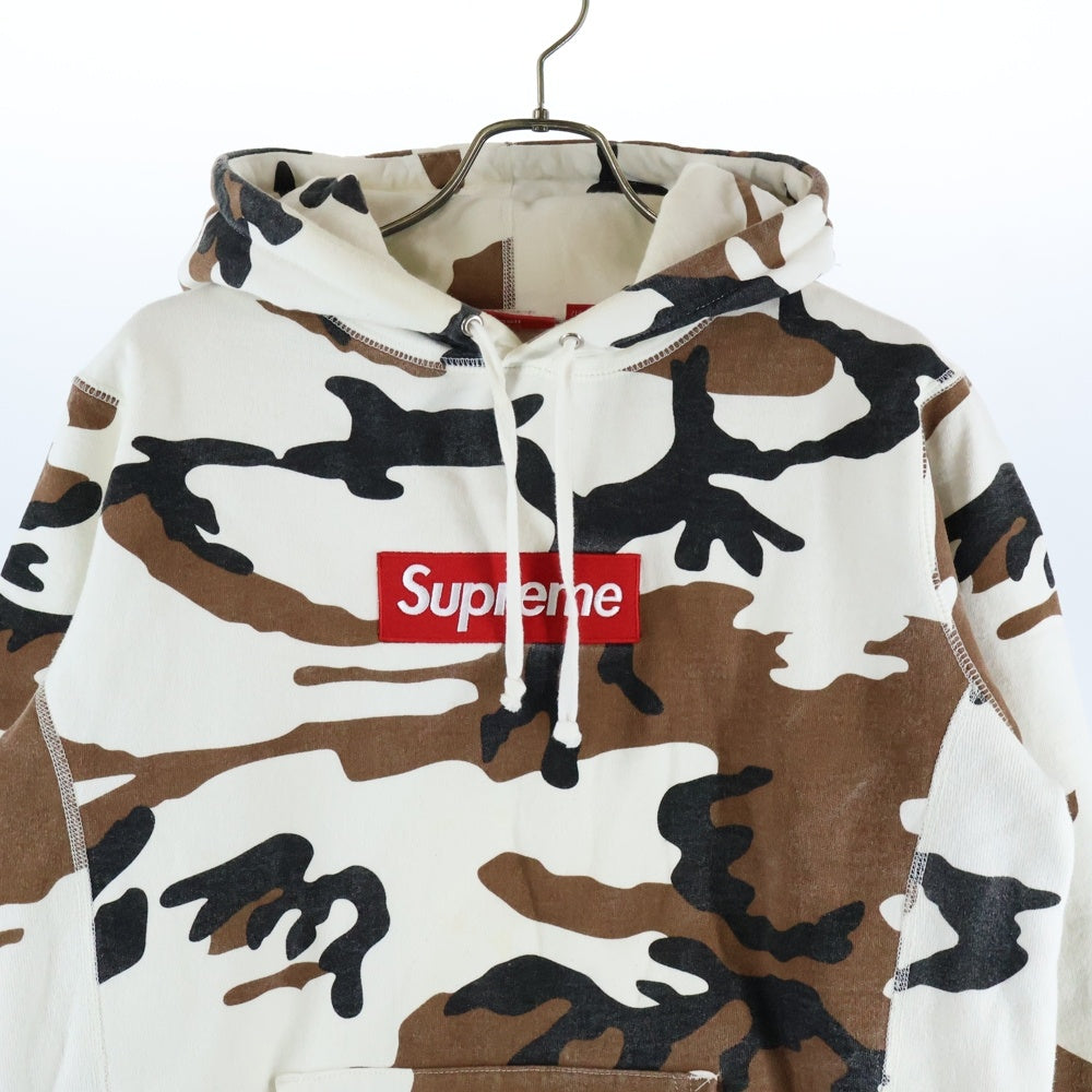 SUPREME(シュプリーム) 16AW Box Logo Hooded Sweatshirt カモ柄 ボックスロゴ スウェット プルオーバーパーカー ホワイト