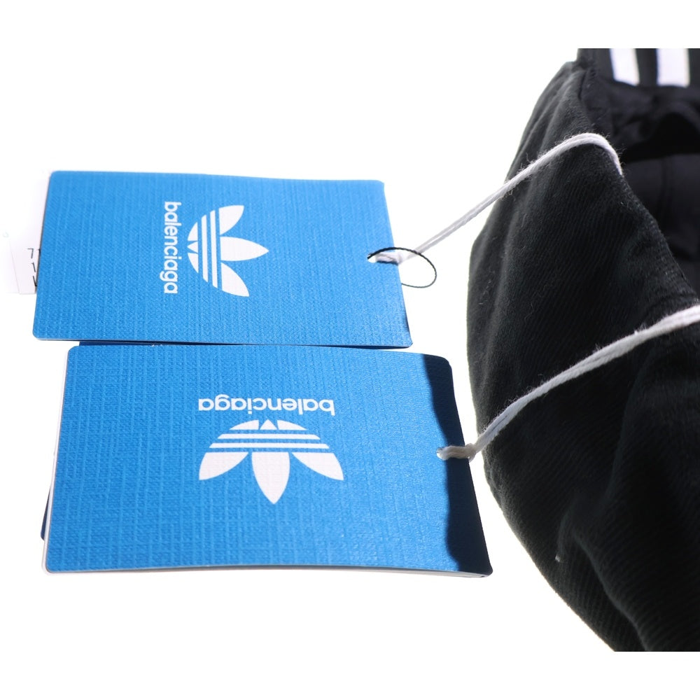 BALENCIAGA(バレンシアガ) ×ADIDAS ロゴストライプ ベースボールキャップ ブラック 712160 410B2