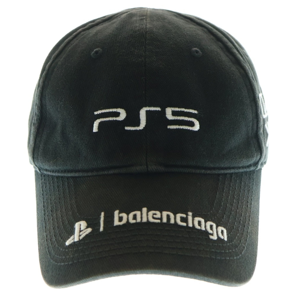 BALENCIAGA(バレンシアガ) ×PlayStation5 刺しゅうデザイン キャップ ブラック