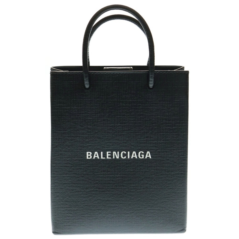 BALENCIAGA(バレンシアガ) ラージ ショッピングバッグ 2WAY ハンドバッグ ショルダーバッグ ブラック レザー 693805