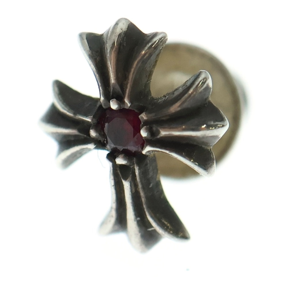 CHROME HEARTS(クロムハーツ) No2 CH CRS RUB CHクロススタッド 1ルビー 1ルビー シルバーピアス