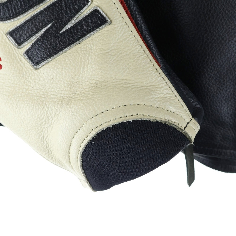 Jessica Simpson(ジェシカシンプソン) レーシングジャケット バイカージャケット レザー ワッペン ホワイト