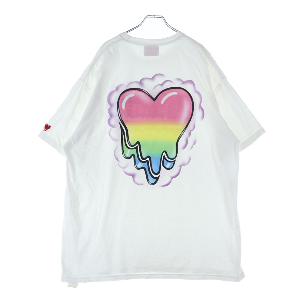 Emotionally Unavailable(エモーショナリー アンアヴェイラブル) 23AW スプレーアートプリント クルーネック 半袖Tシャツ ホワイト EU-AW23-TEE1