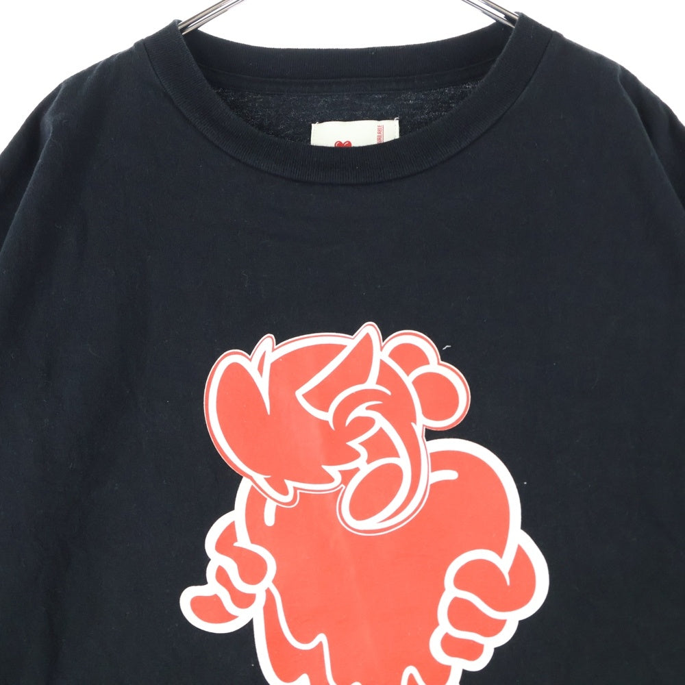 Emotionally Unavailable(エモーショナリー アンアヴェイラブル) ×NOW ON REC SS TEE COIN PARKING DELIVERY 両面プリント クルーネック 半袖Tシャツ ブラック EU-YS1-0000-C13