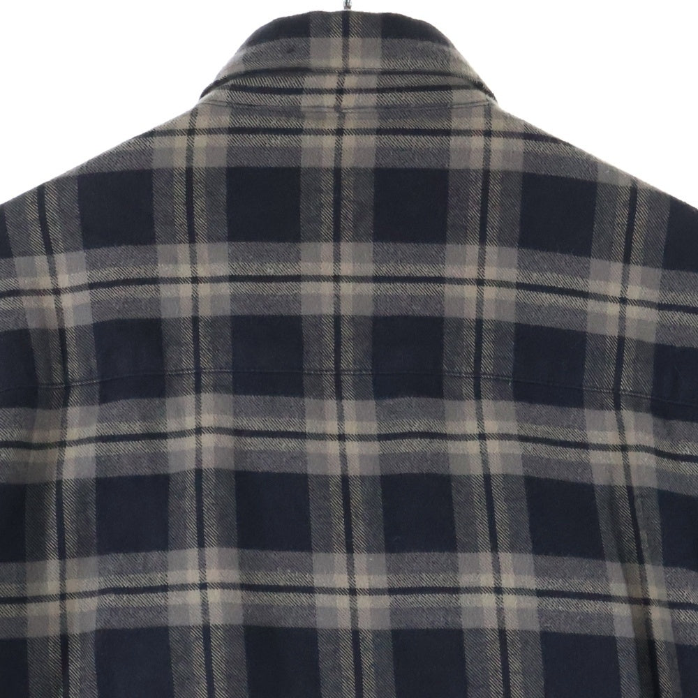CHROME HEARTS(クロムハーツ) LOOSEENDS LS CHECK JVPタグ ルーズエンド クロスボールボタン ロングスリーブ ネルシャツ ブラック