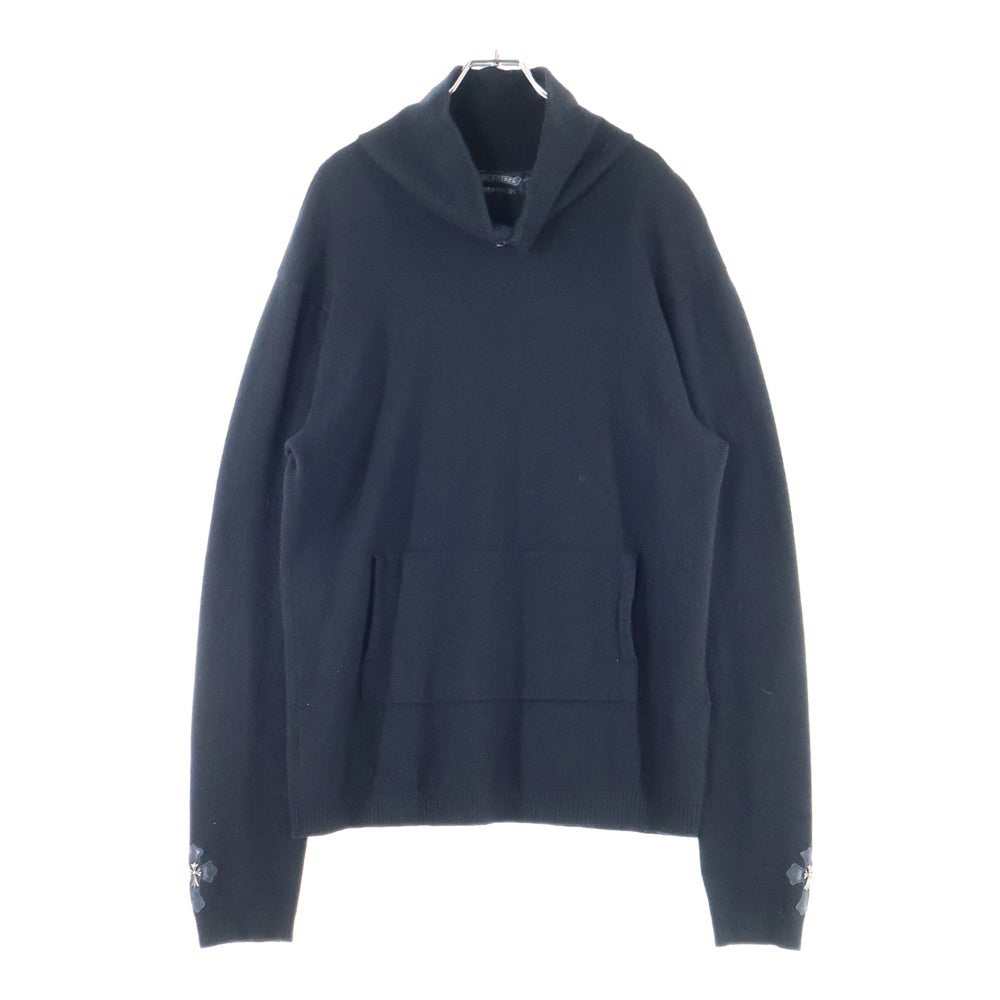 CHROME HEARTS(クロムハーツ) クロスボールボタン タイニーCHクロスクロスパッチ カシミヤハイネックニットセーター ブラック