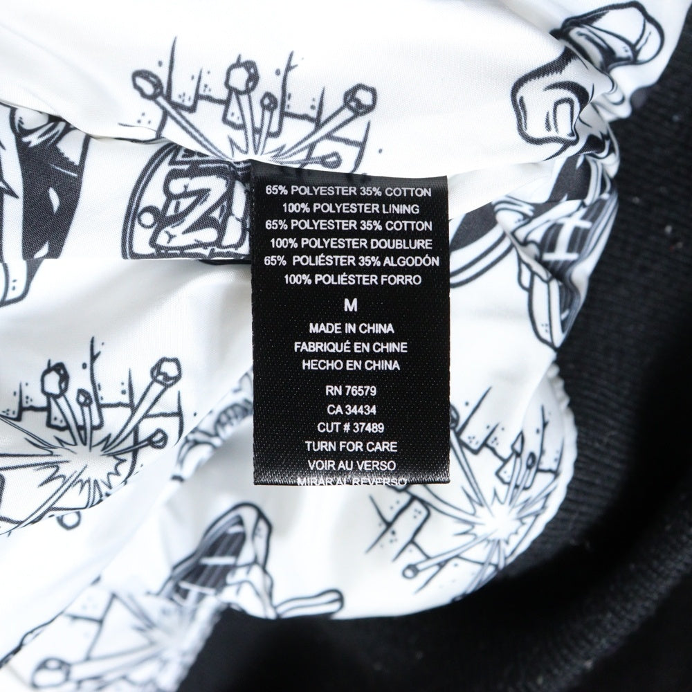 SANTA CRUZ(サンタクルーズ) 胸ロゴ刺しゅう スタジアムジャケット ブルゾン ブラック/グリーン