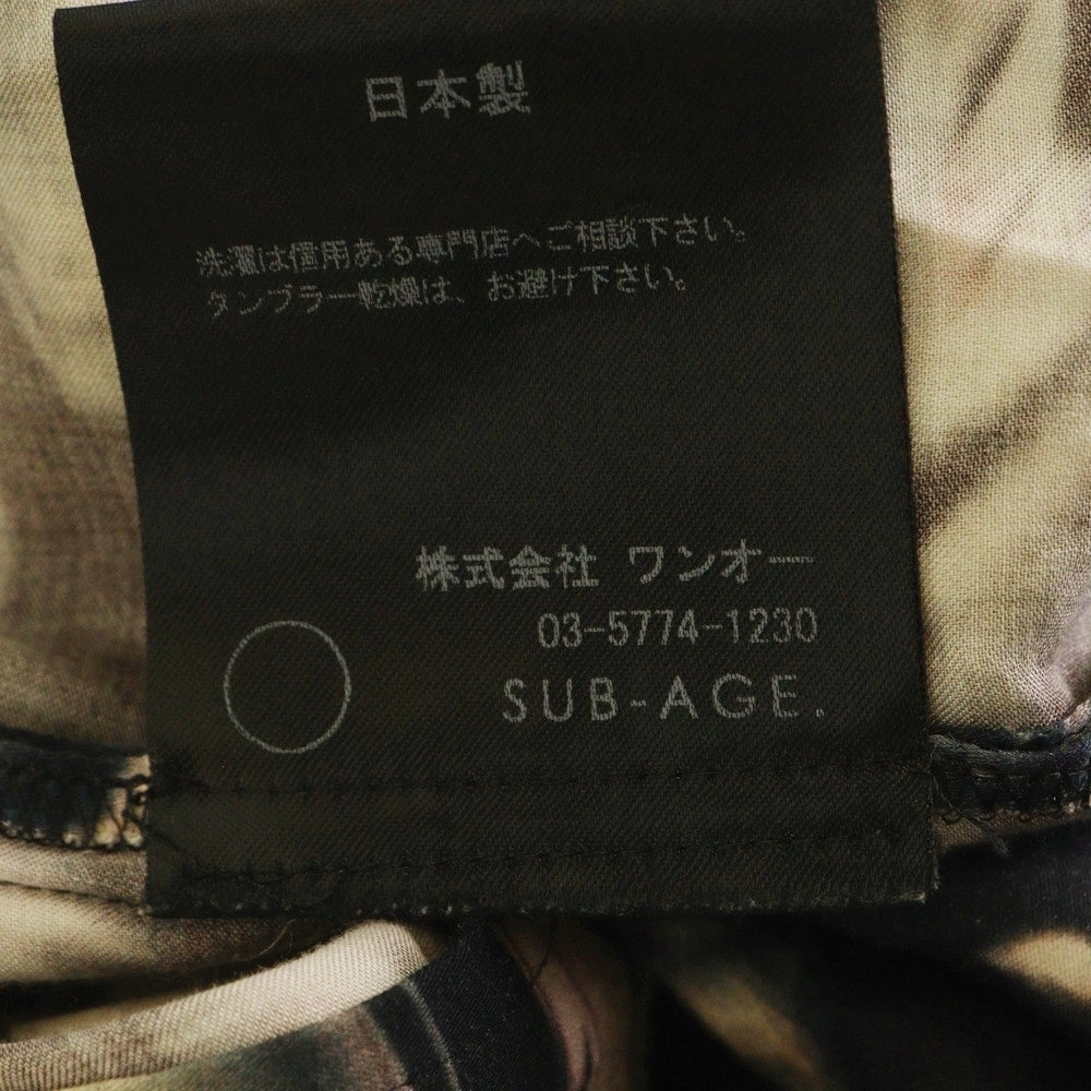 SUB-AGE.(サベージ) 総柄 レーヨン長袖シャツ ロングスリーブシャツ マルチカラー 18SS-SASH-03