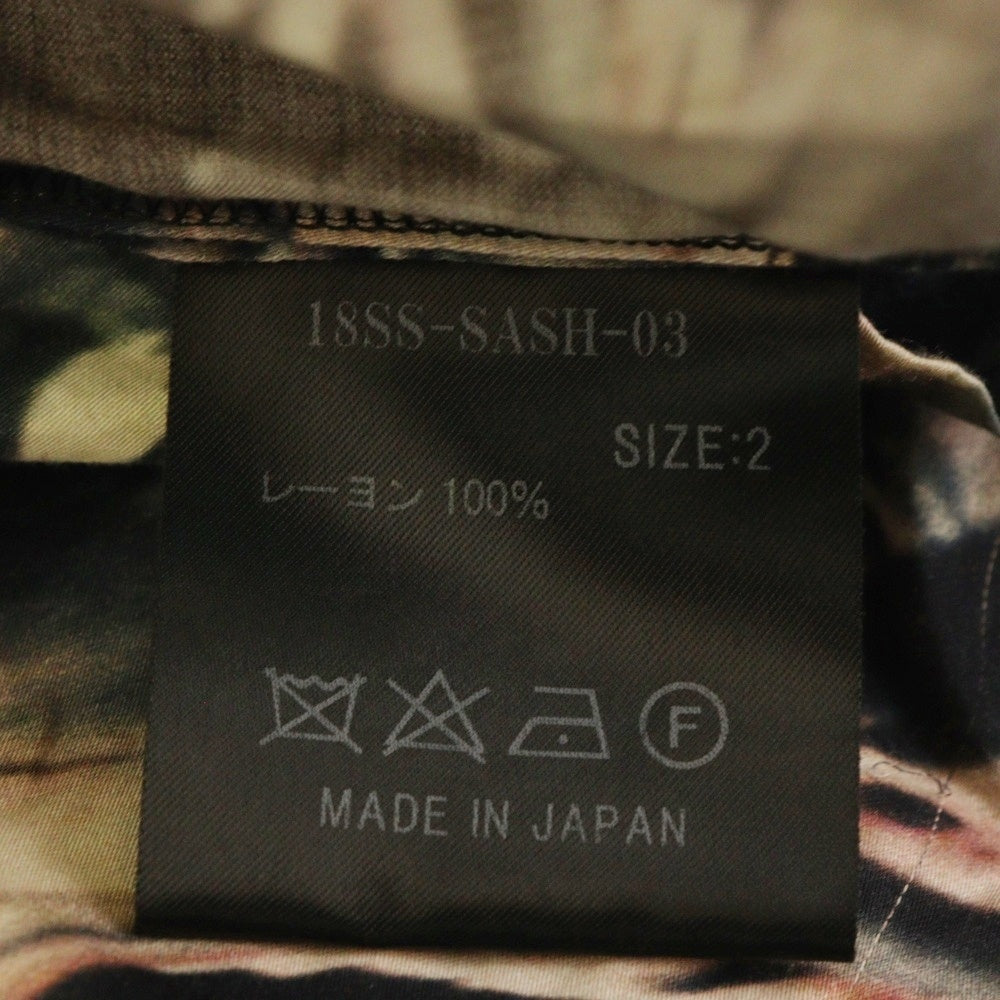 SUB-AGE.(サベージ) 総柄 レーヨン長袖シャツ ロングスリーブシャツ マルチカラー 18SS-SASH-03