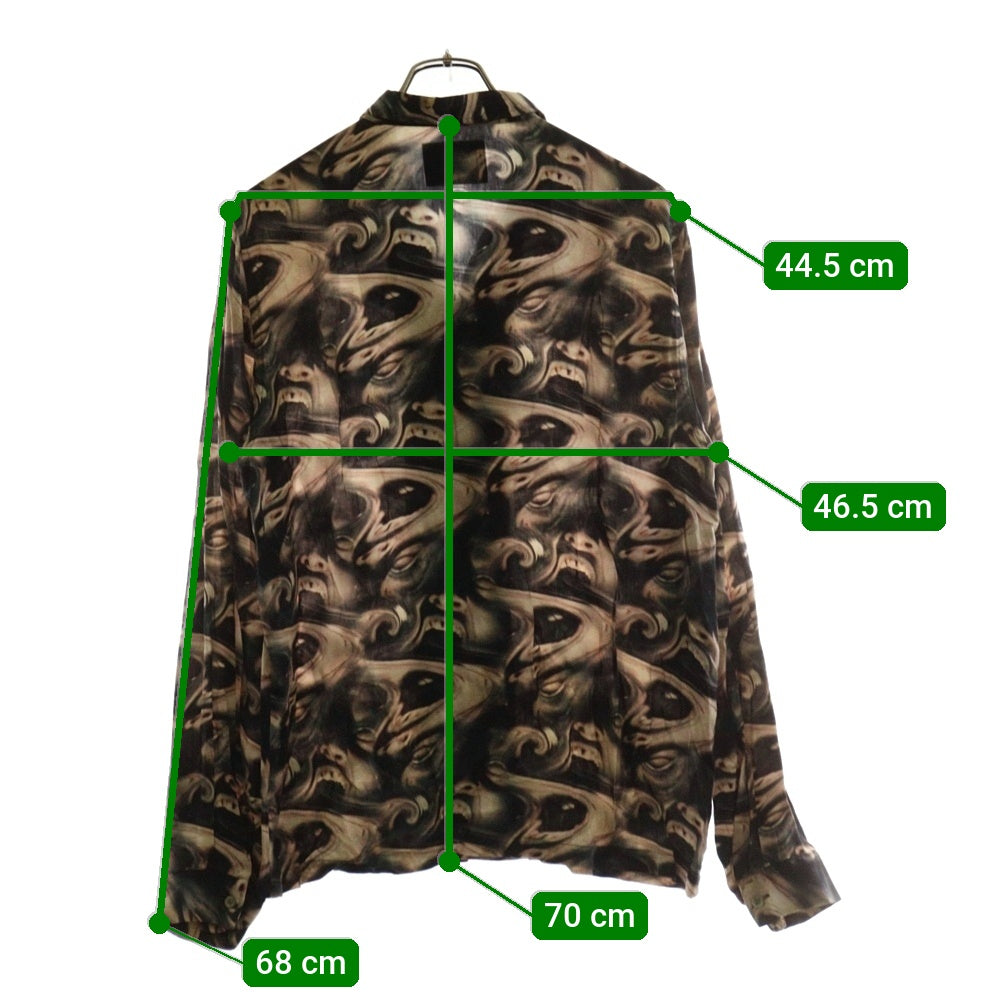 SUB-AGE.(サベージ) 総柄 レーヨン長袖シャツ ロングスリーブシャツ マルチカラー 18SS-SASH-03